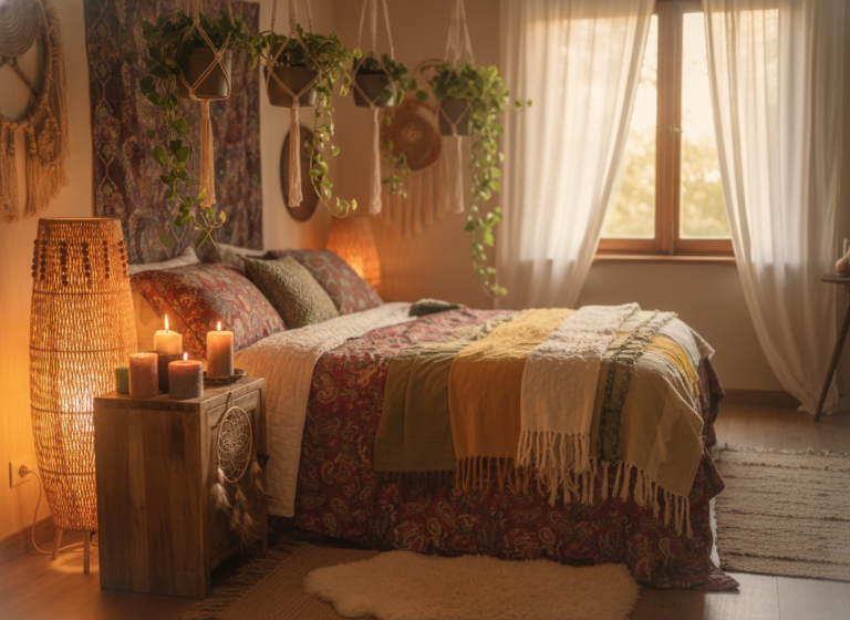 boho bedroom lighting ideas