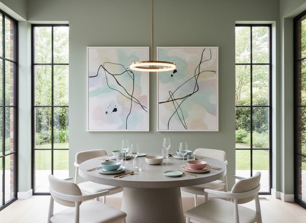 chic dining decor color scheme