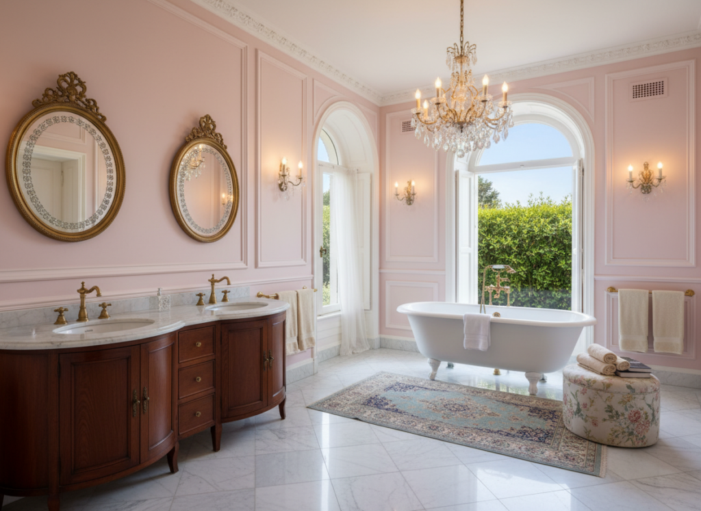 classic master bathroom design