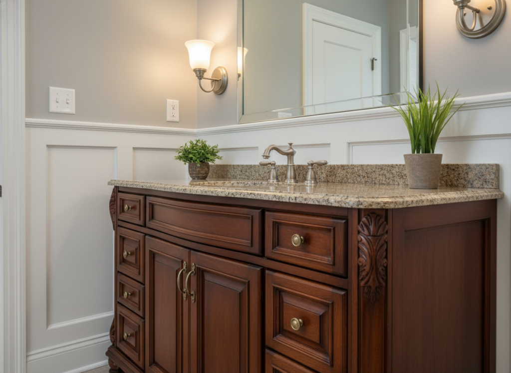 classic master bathroom vanity
