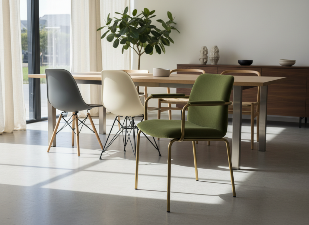 contemporary dining chairs materials