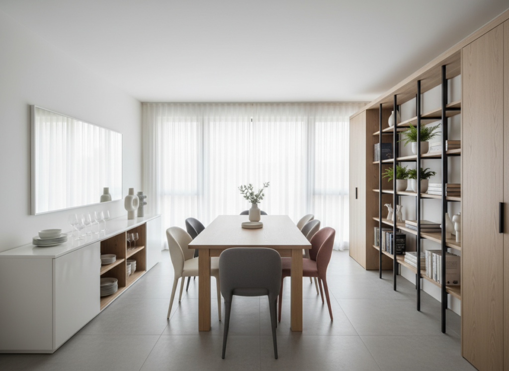 contemporary dining room storage