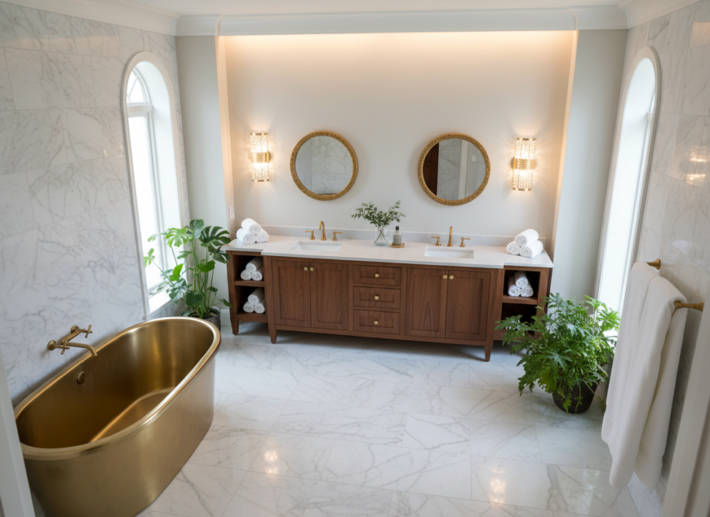 luxurious bath renovation materials