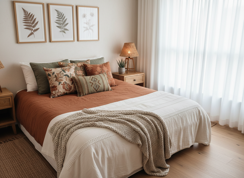 modern boho bedroom colors