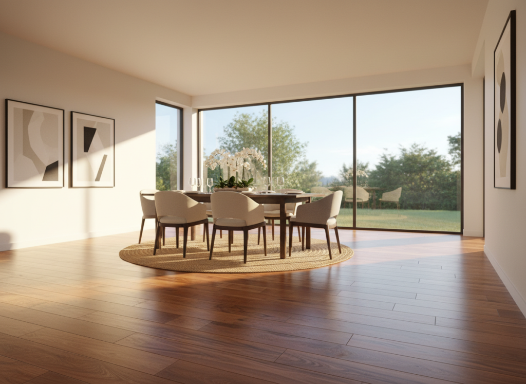 modern dining room flooring