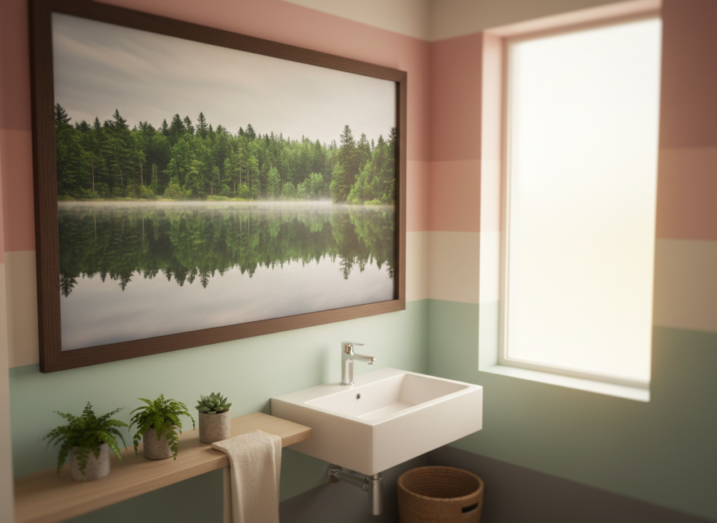 tranquil bathroom prints