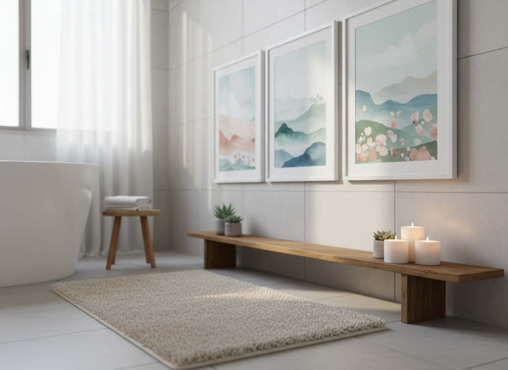 tranquil bathroom prints