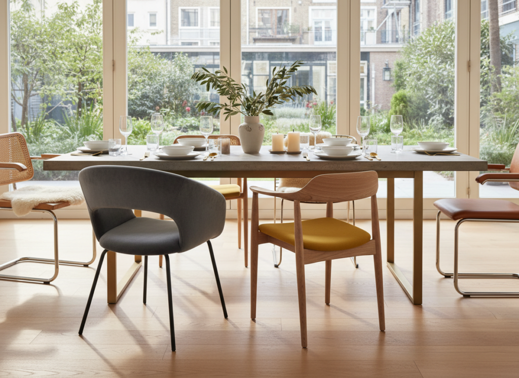 trendy dining chairs