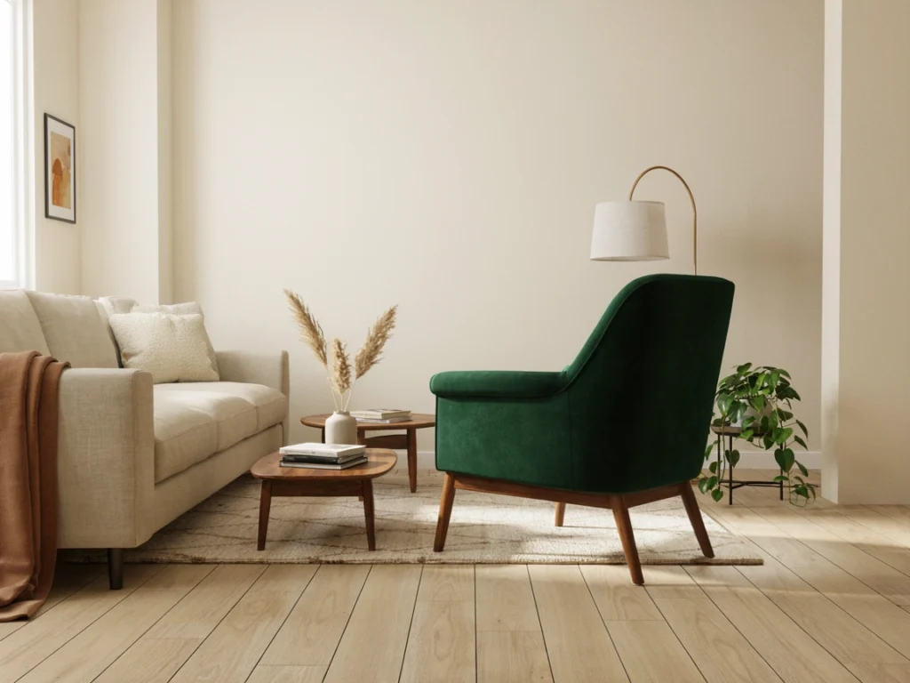 Balancing retro 90s furniture with contemporary basics