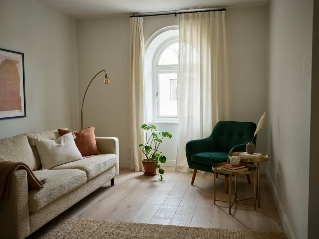 Modern home balanced with 90s decor accents without looking dated