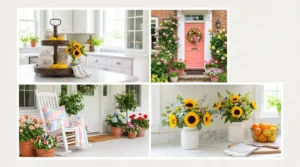 27 stunning summer decor ideas collage with bright colors and fresh flowers